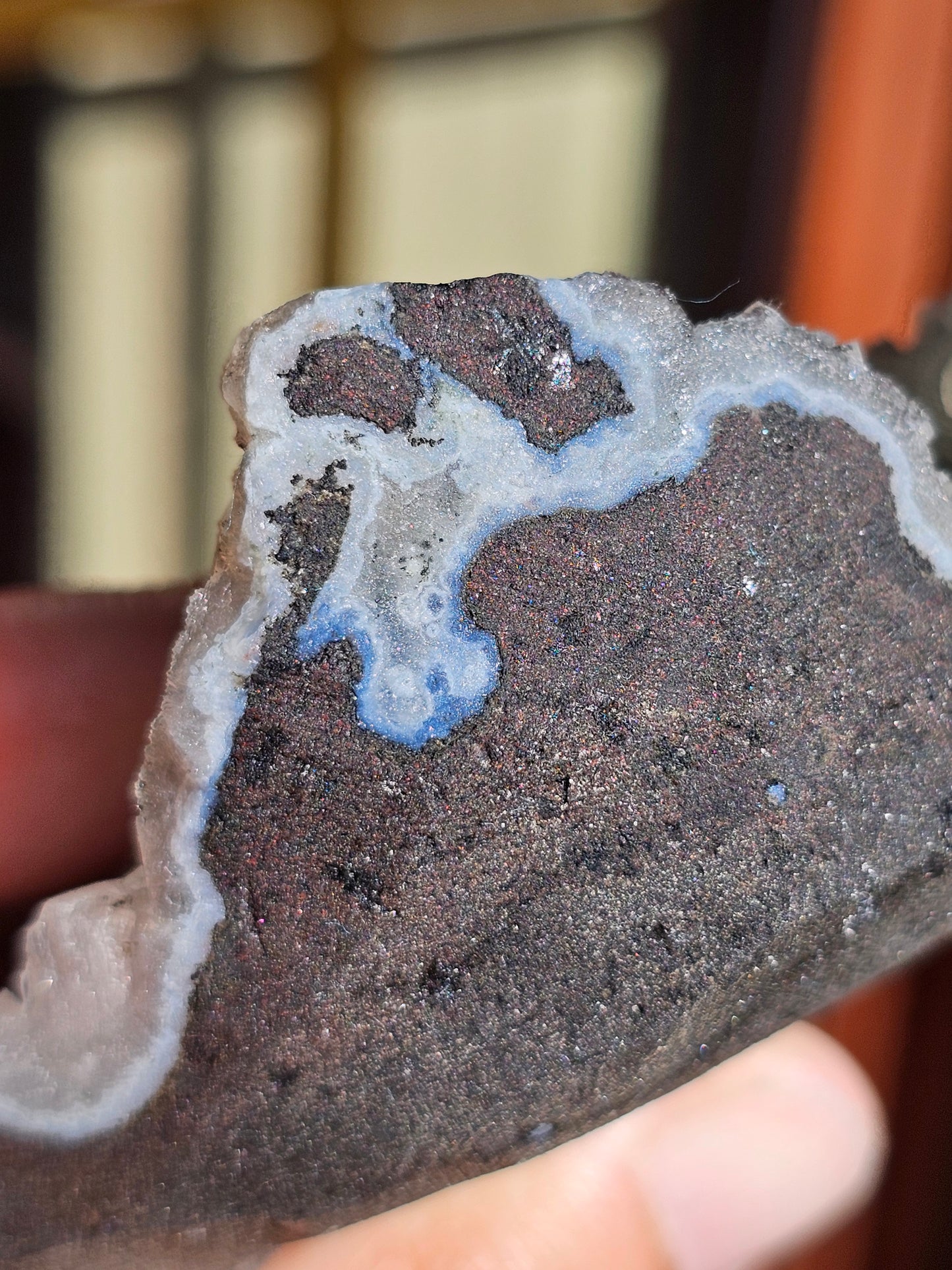 Apophyllite sur Calcédoine bleue AC22