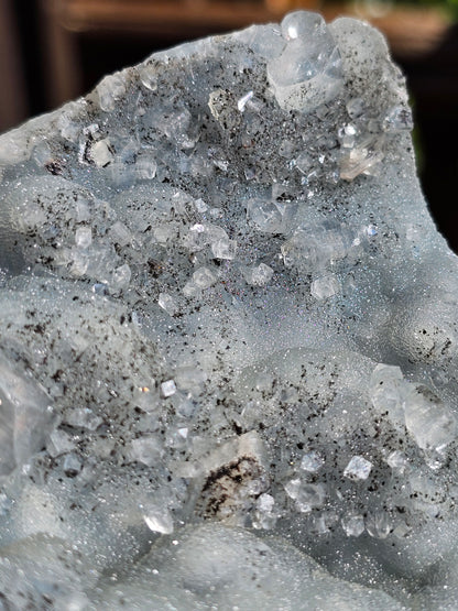 Apophyllite sur Calcédoine bleue AC22