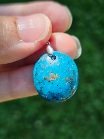 Pendentif en Turquoise avec inclusions de Pyrite T4