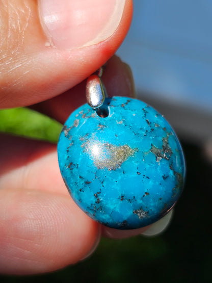 Pendentif en Turquoise avec inclusions de Pyrite T4