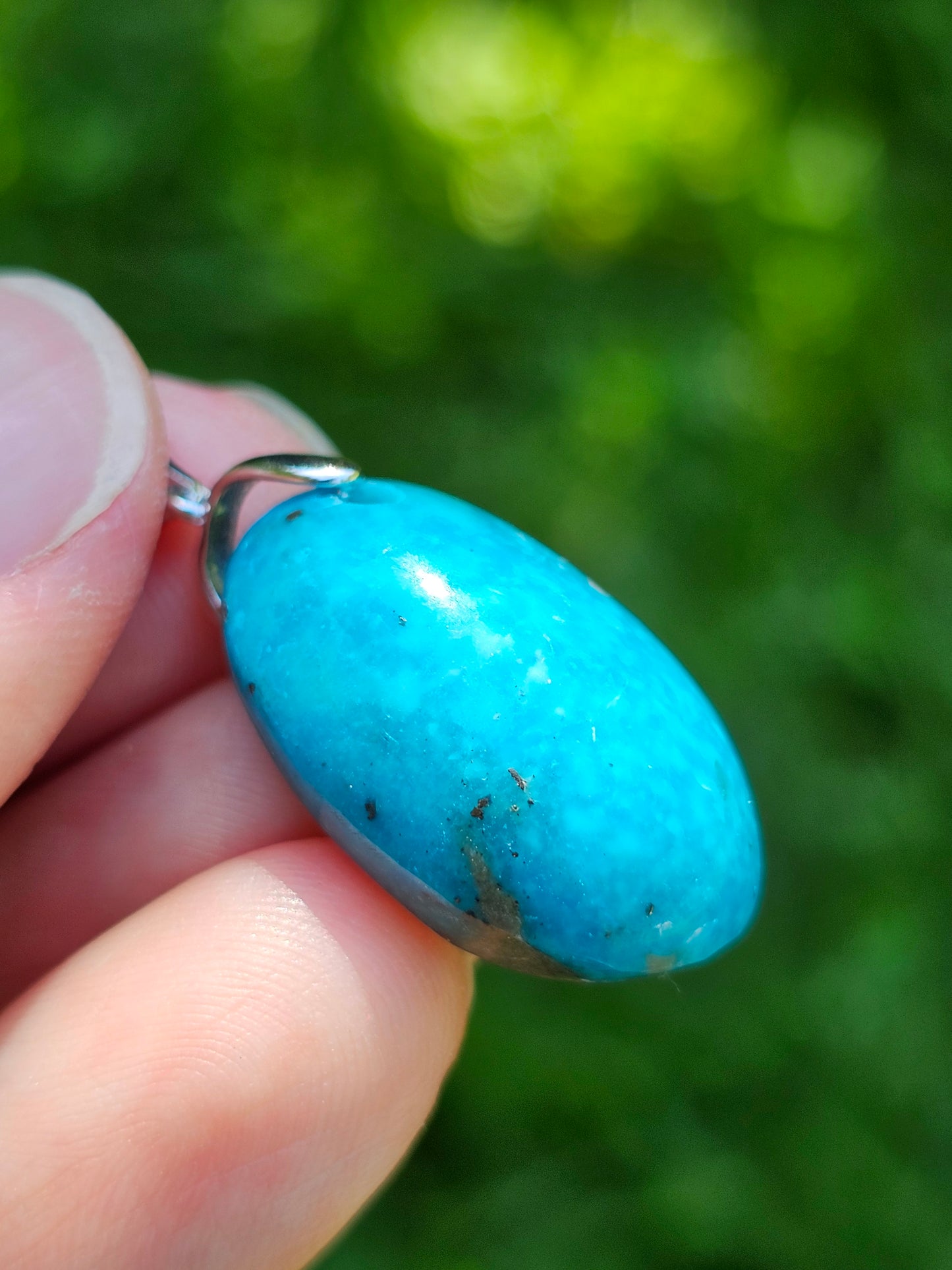 Pendentif en Turquoise avec inclusions de Pyrite T8