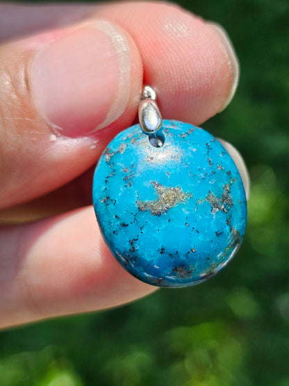 Pendentif en Turquoise avec inclusions de Pyrite T4