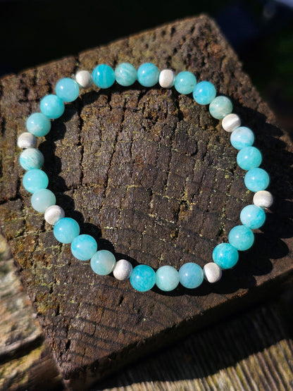 Bracelet Amazonite et argent