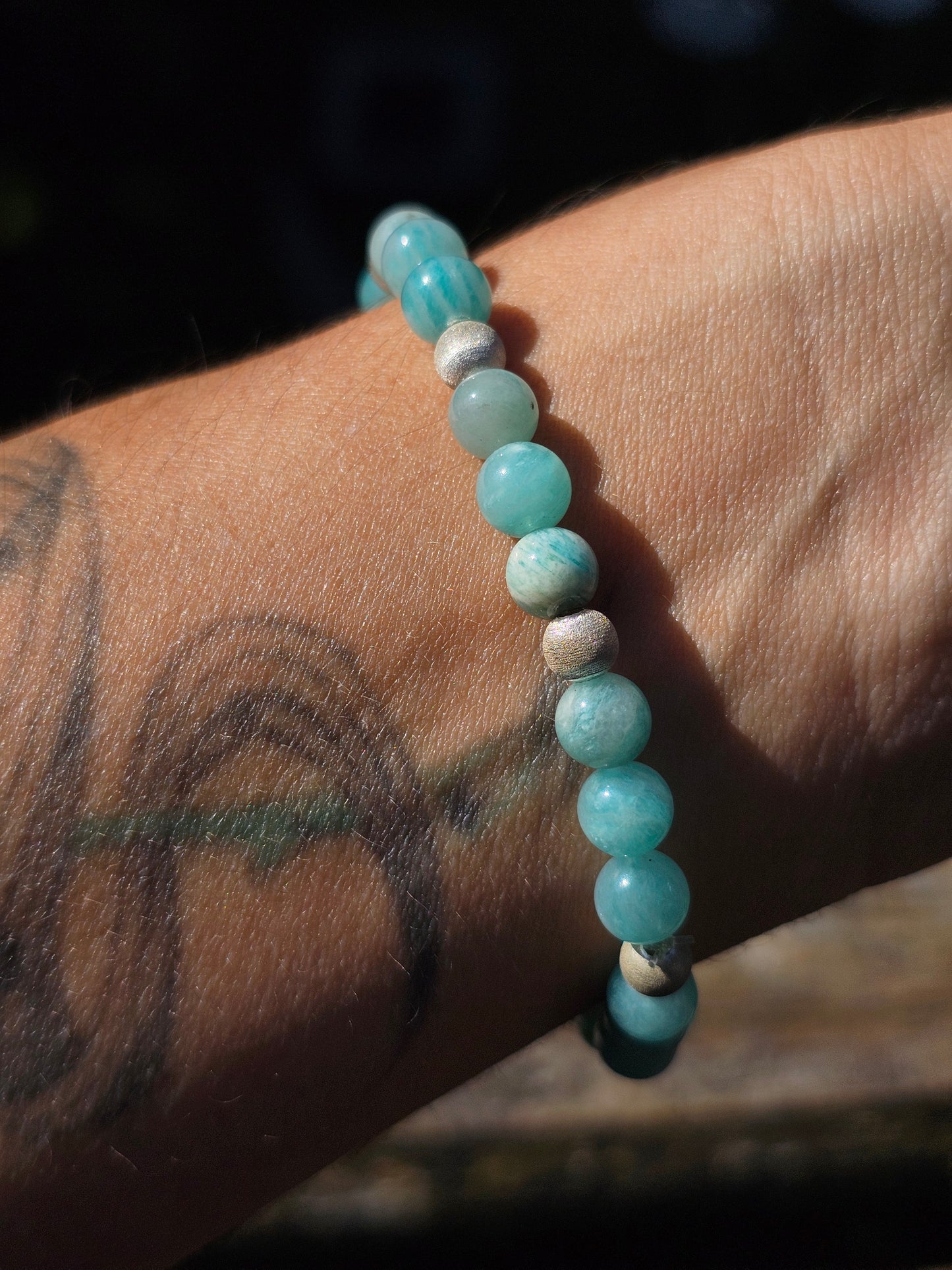 Bracelet Amazonite et argent