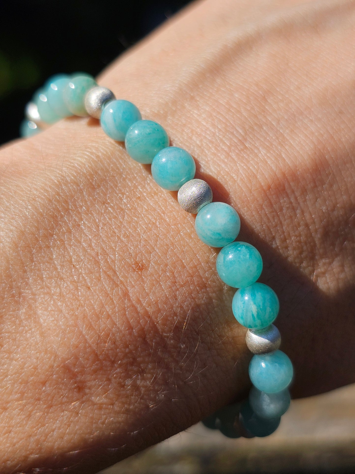 Bracelet Amazonite et argent