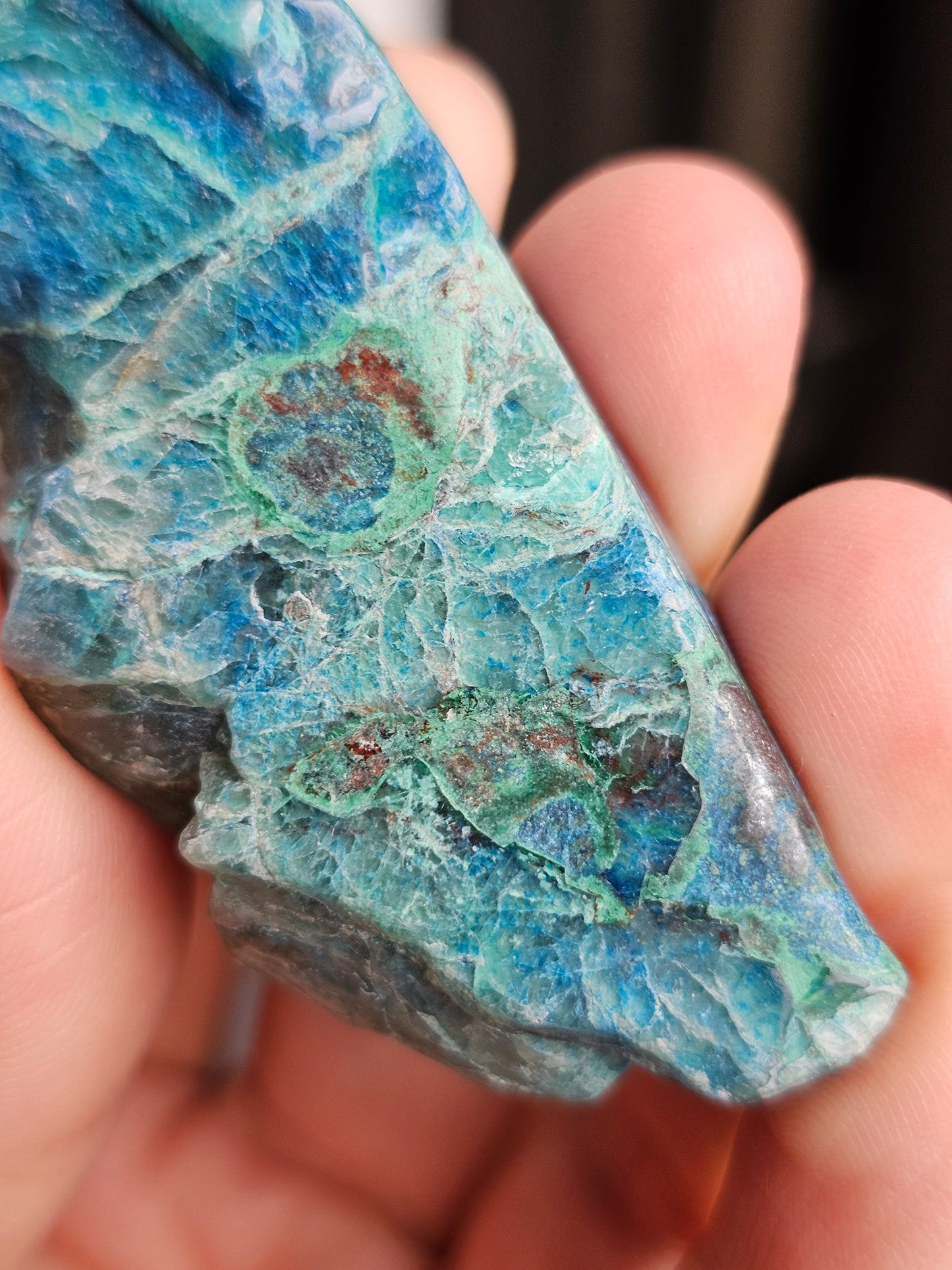 Tranche Shattuckite et Chrysocolle SI