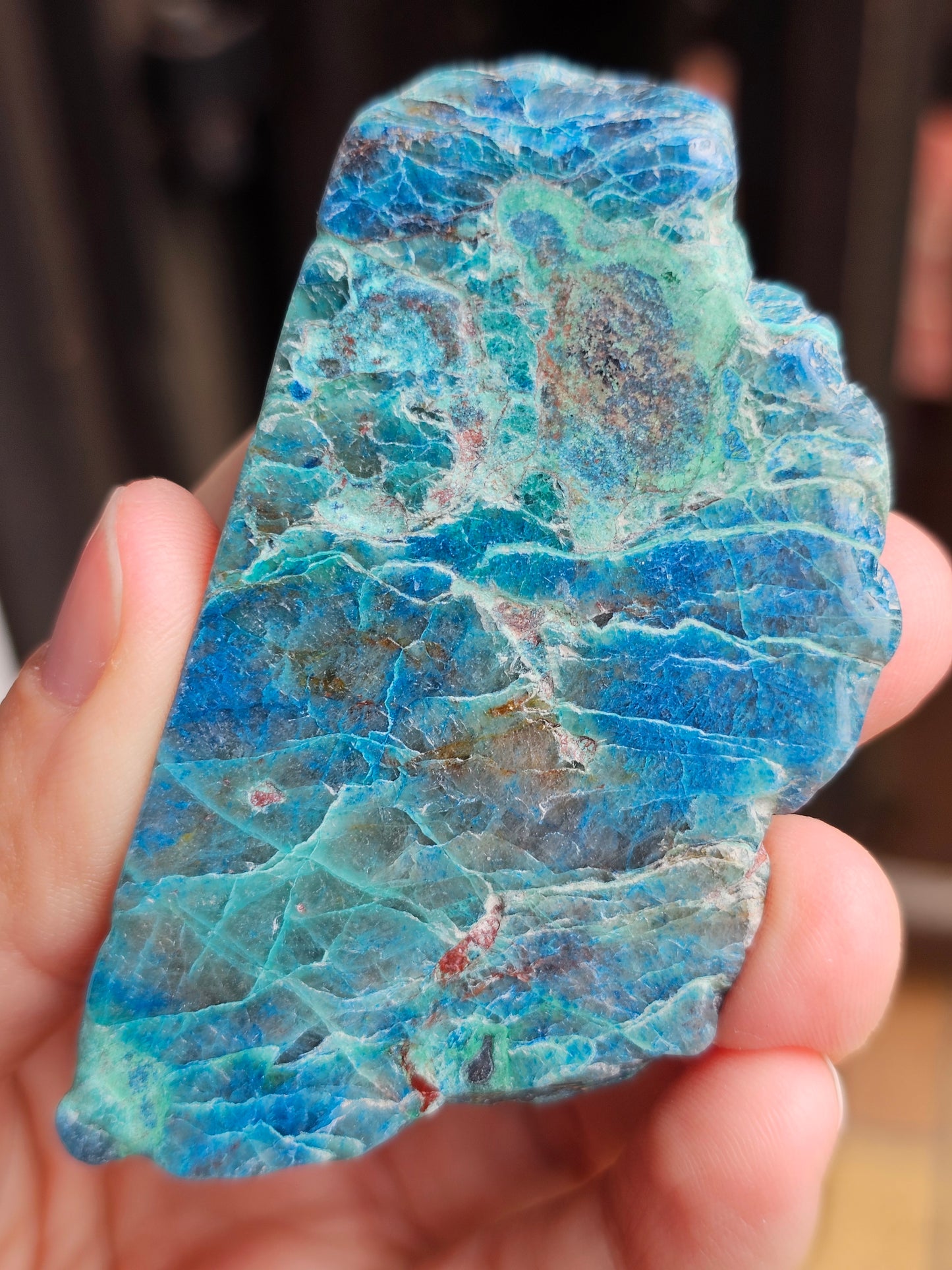 Tranche Shattuckite et Chrysocolle SK