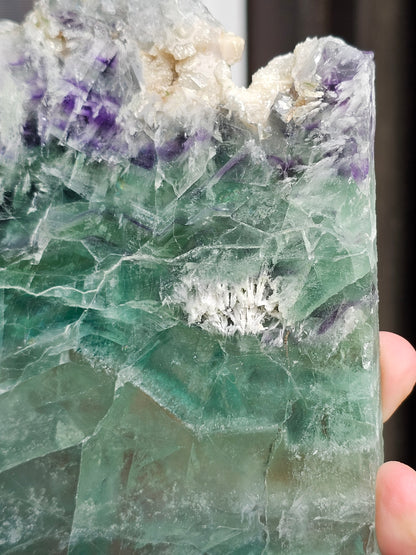 Tranche de Fluorite snowflake (ou feather) F10