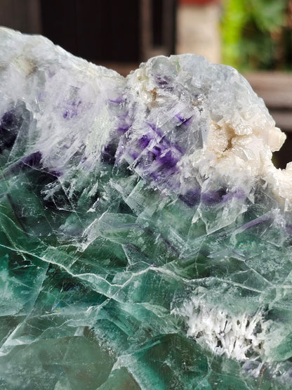 Tranche de Fluorite snowflake (ou feather) F10