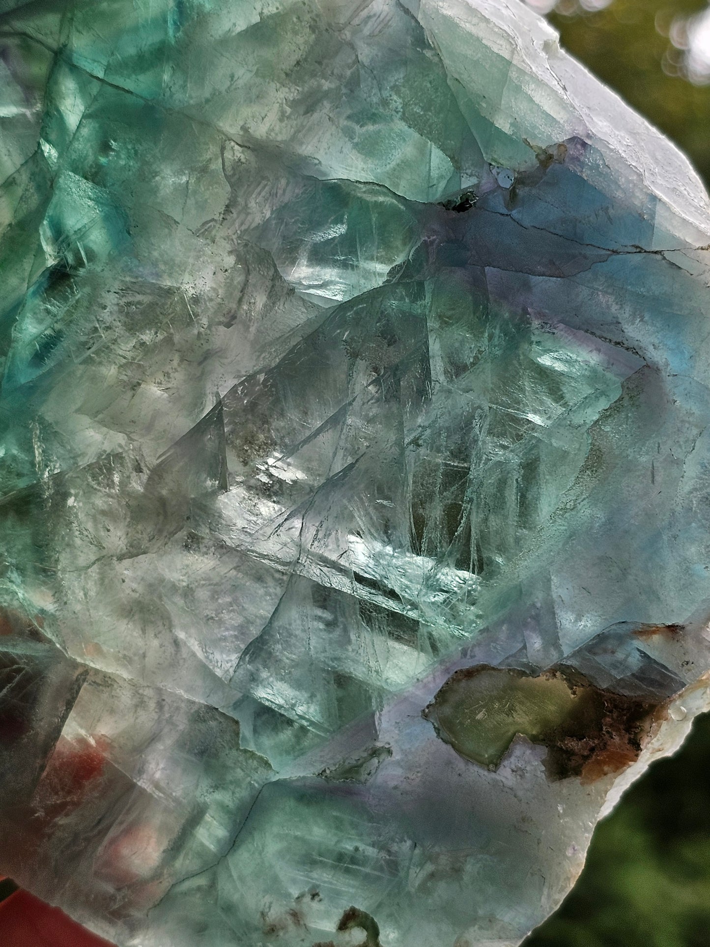 Tranche de Fluorite snowflake (ou feather) F10