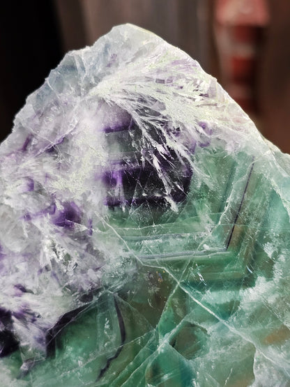 Tranche de Fluorite snowflake (ou feather) F10