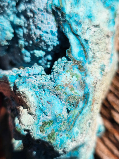 Chrysocolle cristallisée du Congo C3