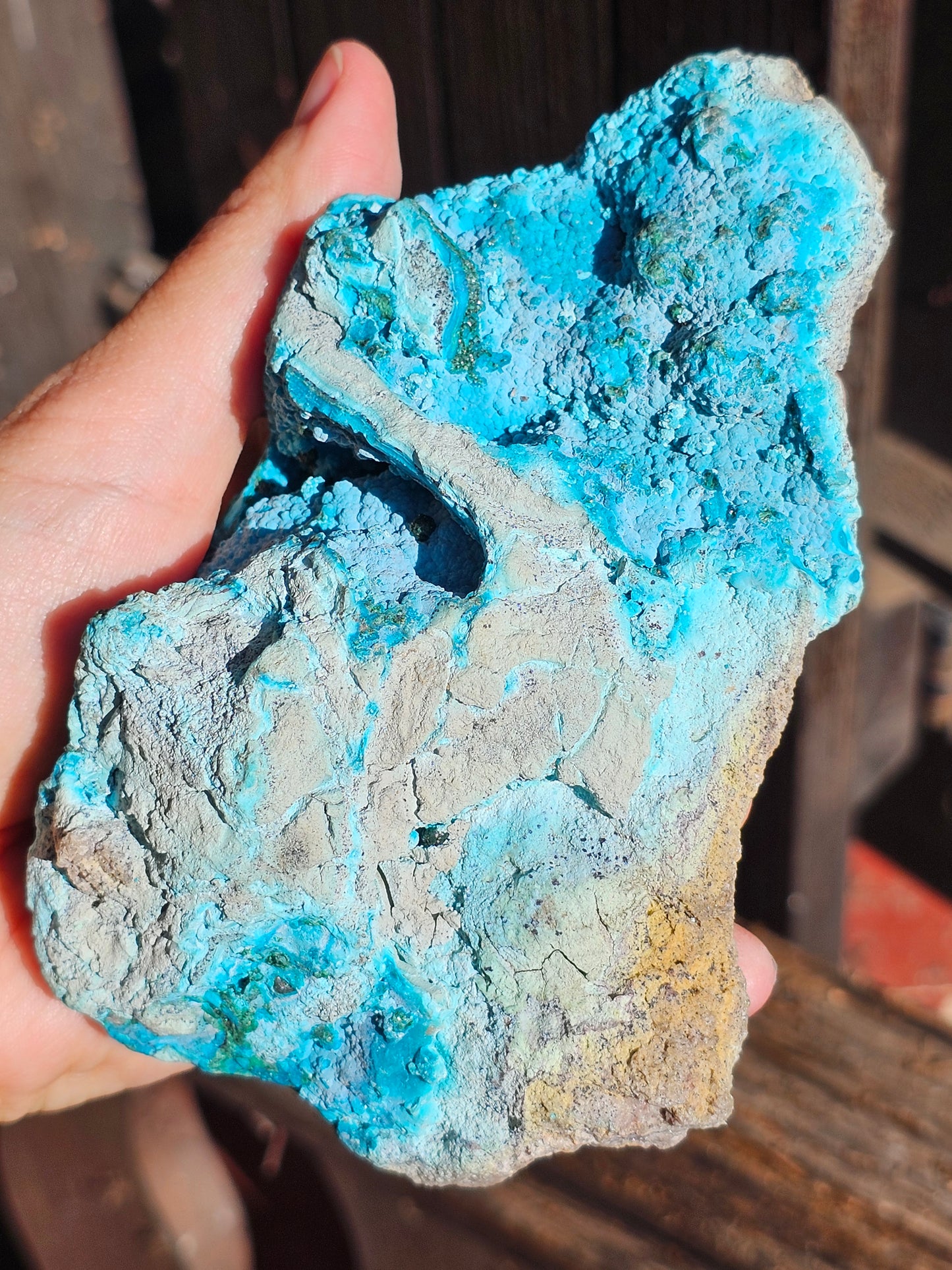 Chrysocolle cristallisée du Congo C3