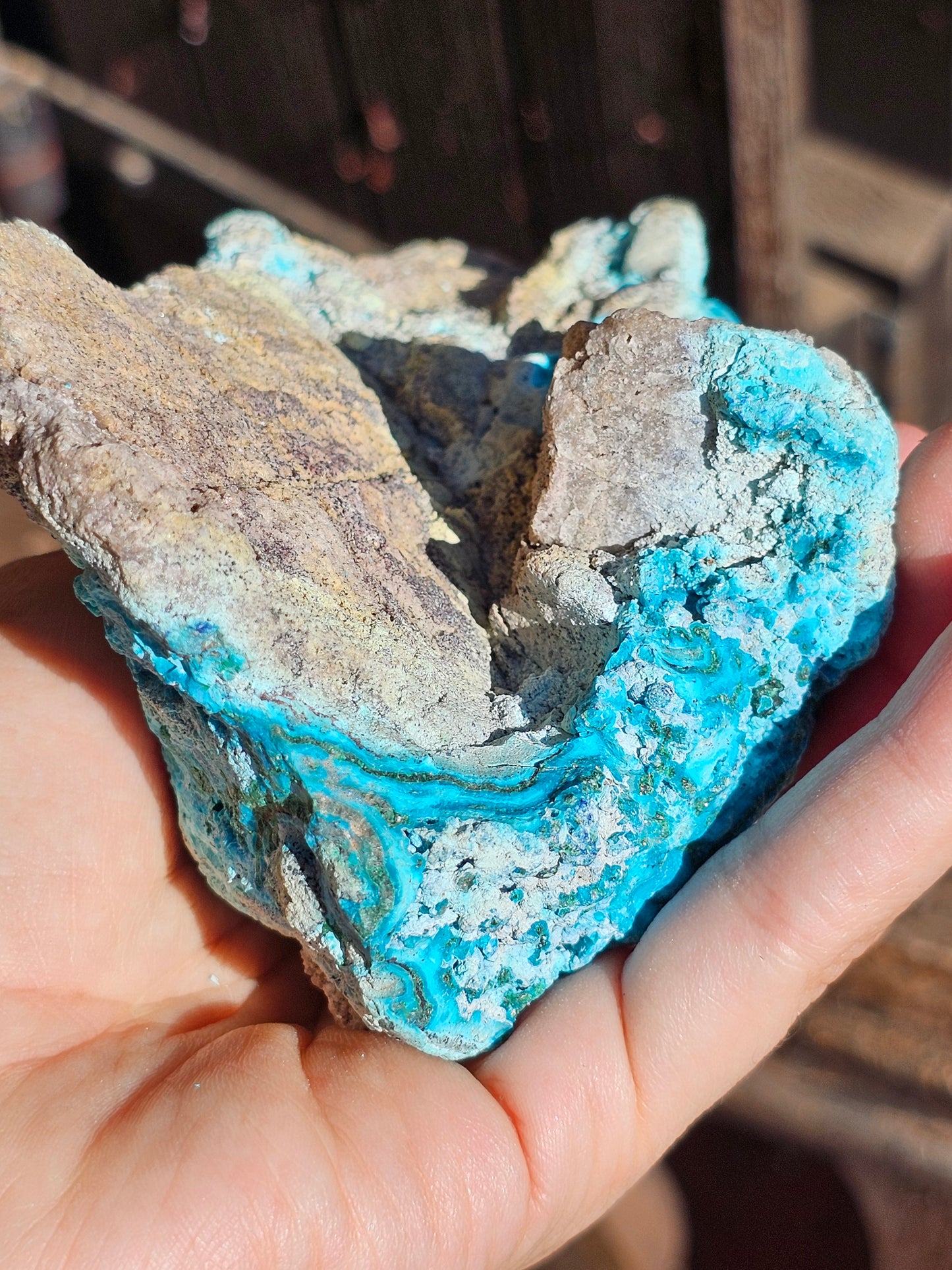 Chrysocolle cristallisée du Congo C3