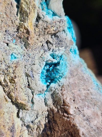 Chrysocolle cristallisée du Congo C3