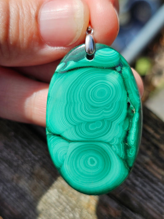 Pendentif en Malachite M1