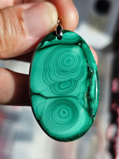 Pendentif en Malachite M1