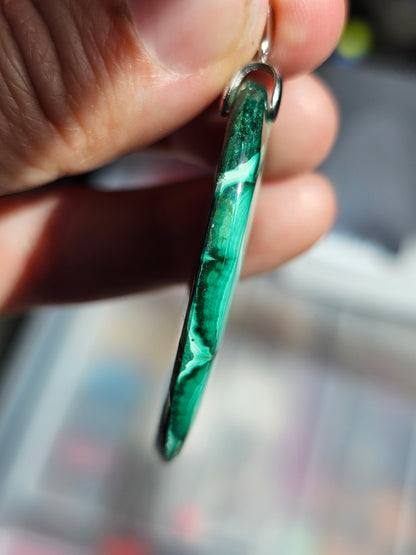 Pendentif en Malachite M1