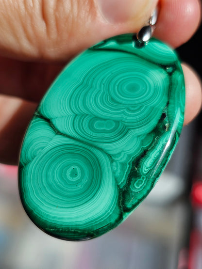 Pendentif en Malachite M1