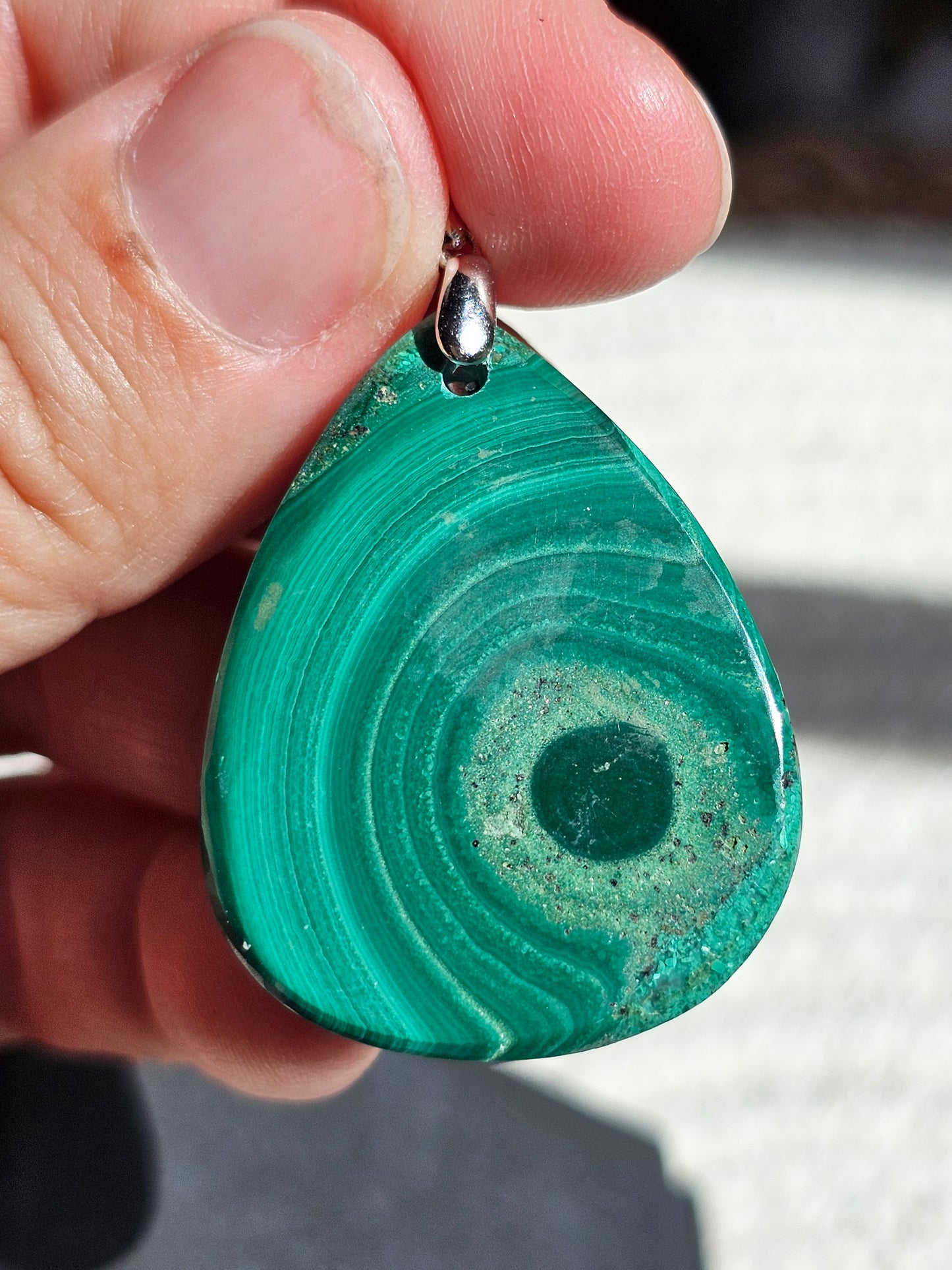 Pendentif en Malachite M6