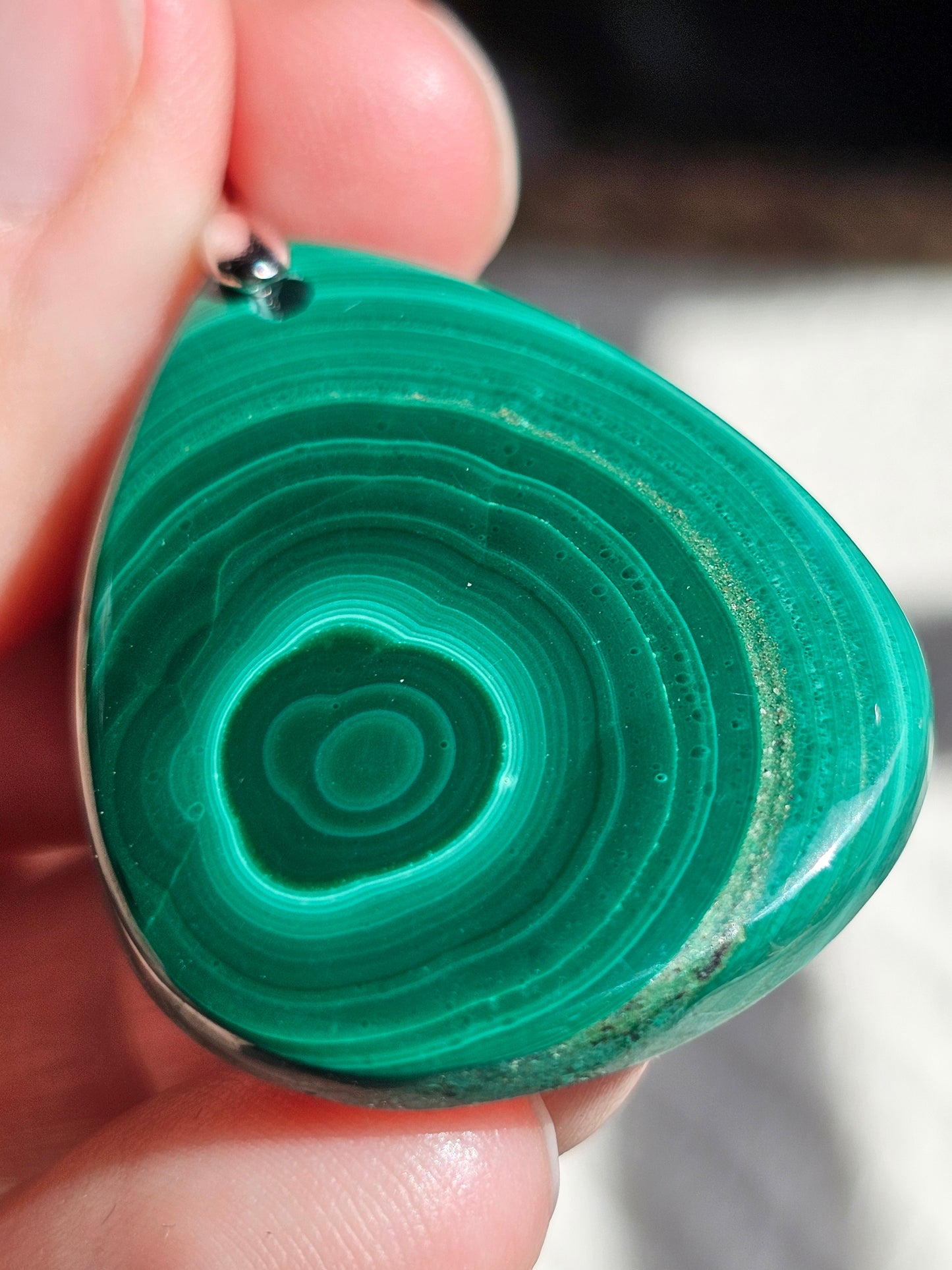 Pendentif en Malachite M6