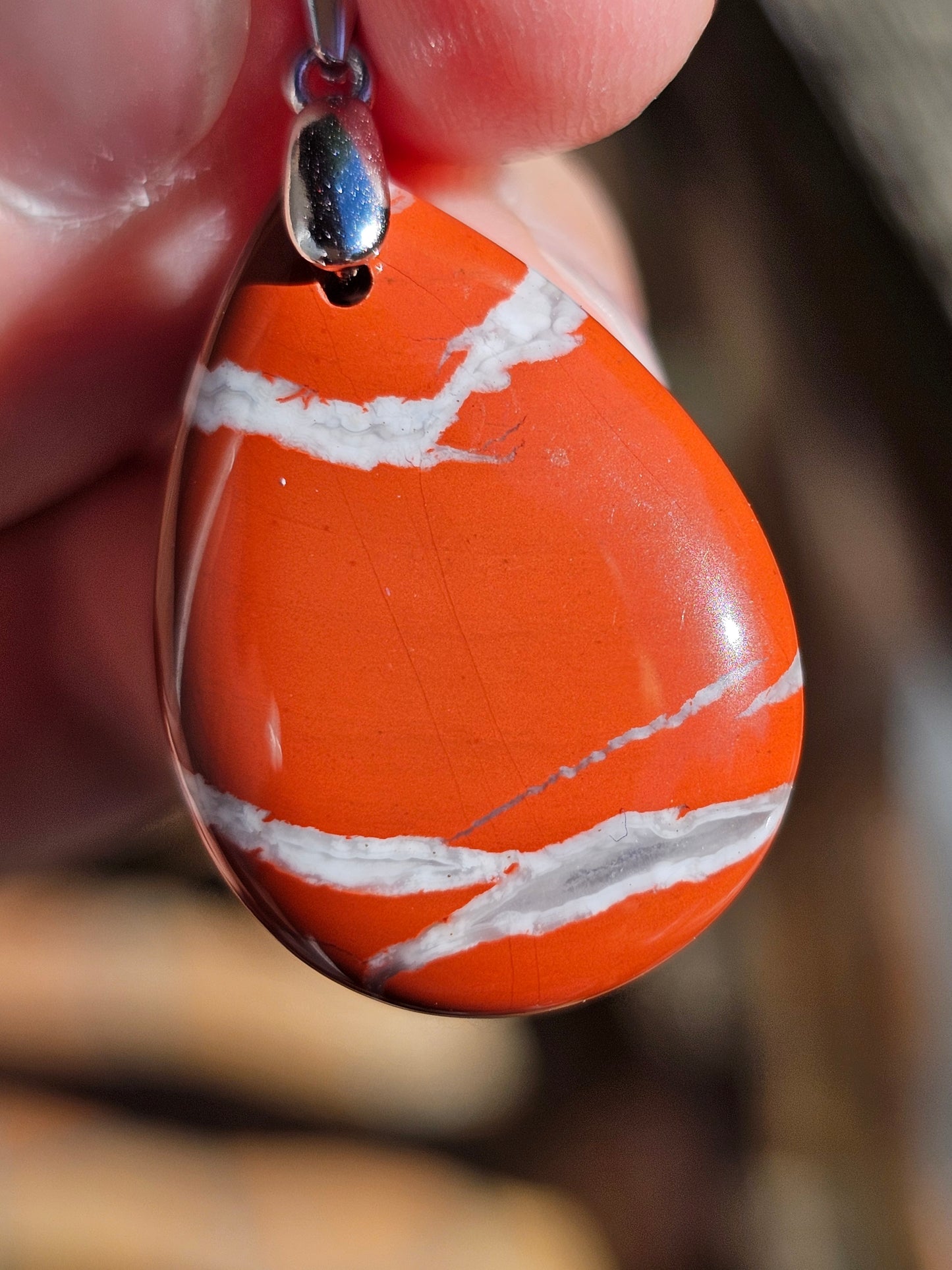 Pendentif en Jaspe rouge (à choisir)