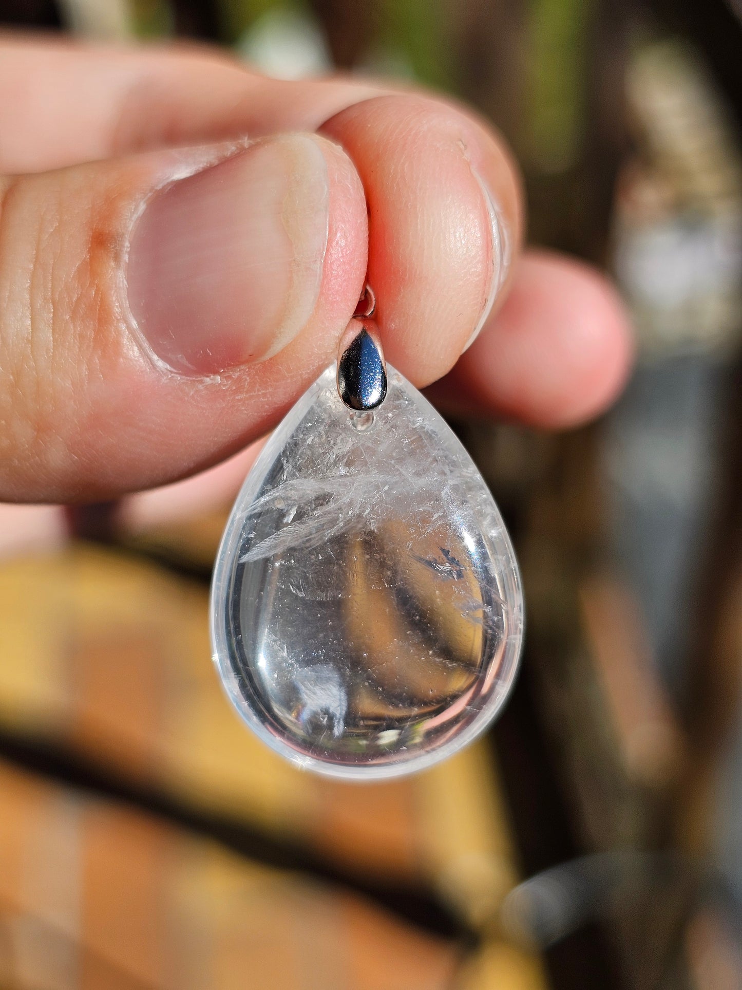 Pendentif en Cristal de roche (à choisir)