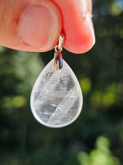 Pendentif en Cristal de roche (à choisir)