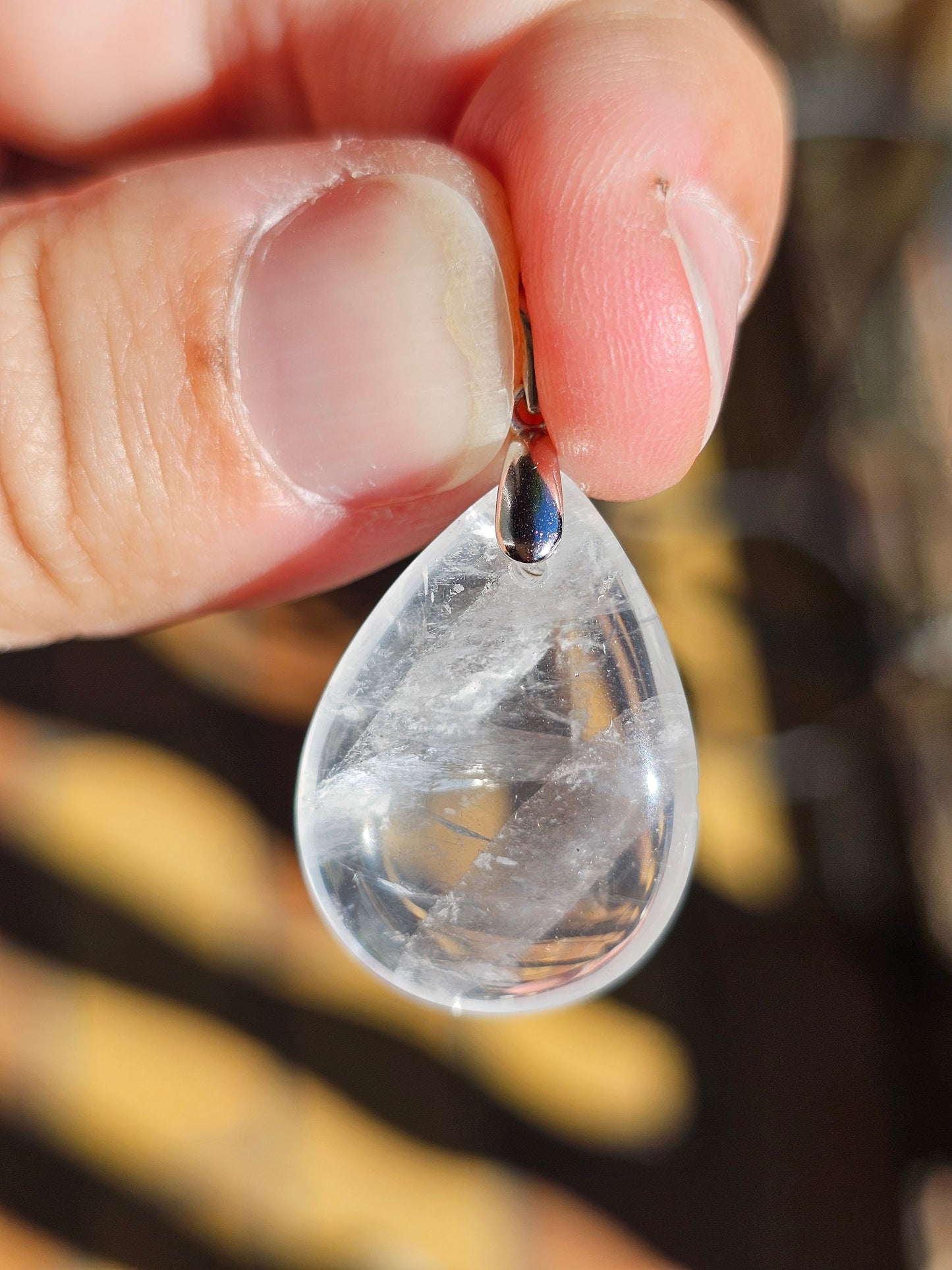 Pendentif en Cristal de roche (à choisir)