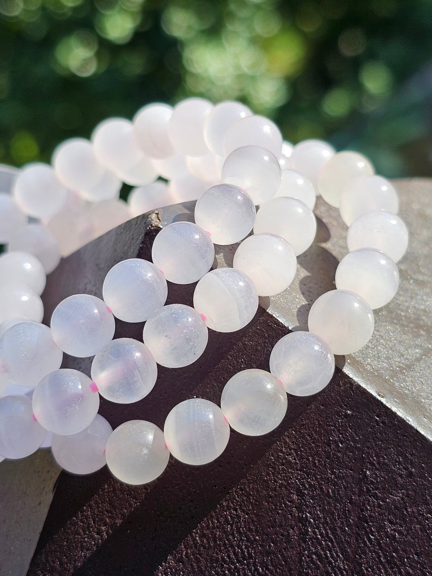 Bracelet Manganocalcite (réactif aux UV)