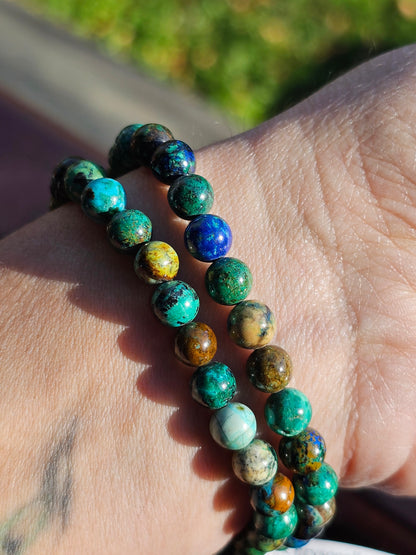 Bracelet Chrysocolle et Shattuckite