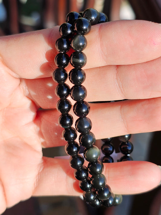 Bracelet Obsidienne Œil Céleste (4 tailles)