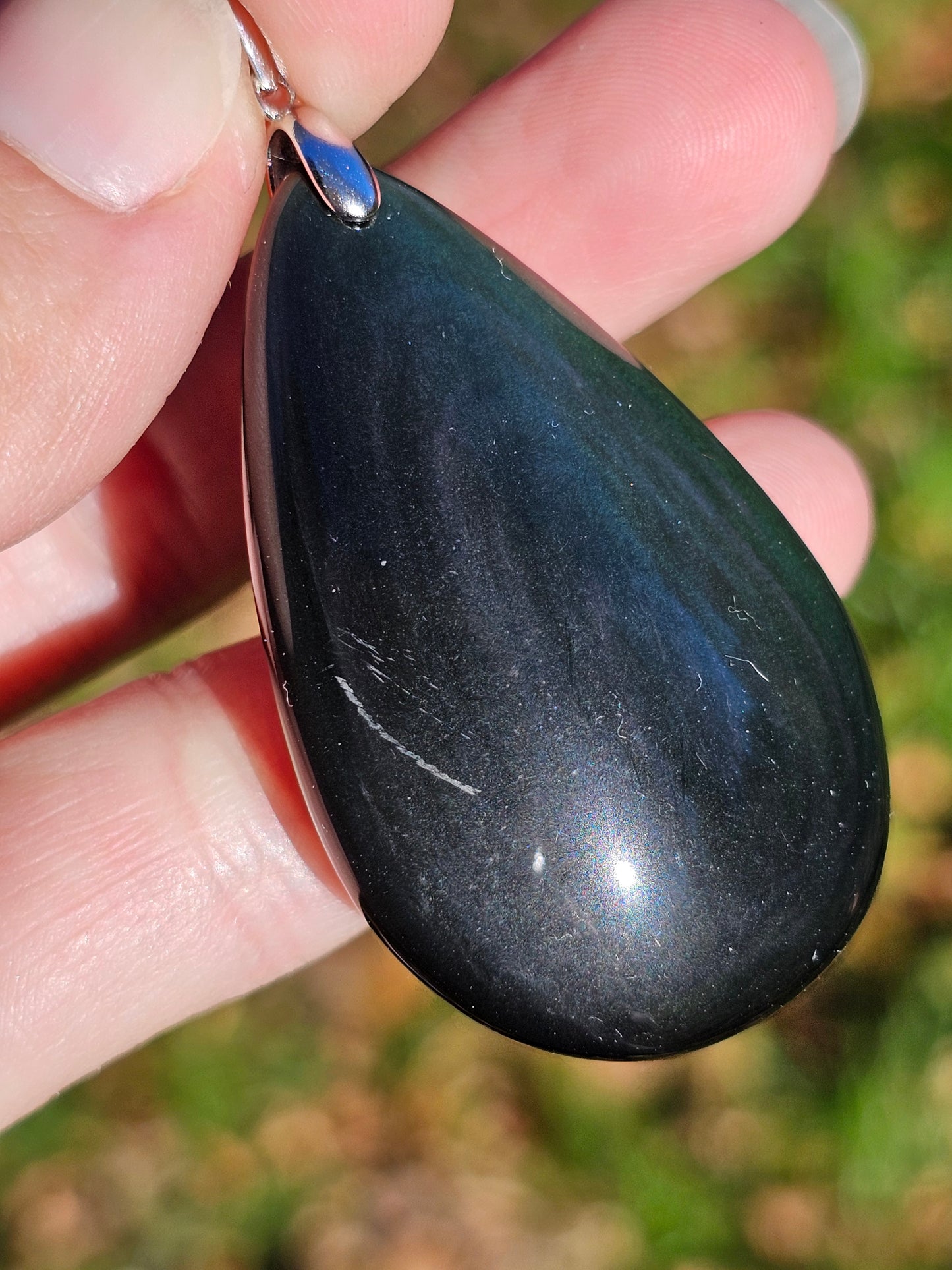 Pendentif en Obsidienne œil céleste