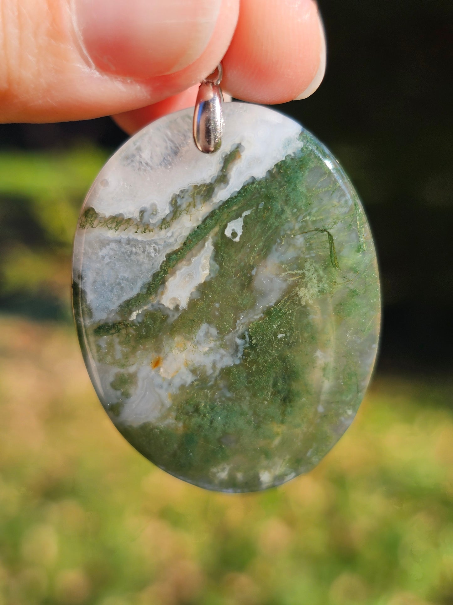 Pendentif en Agate mousse n°4