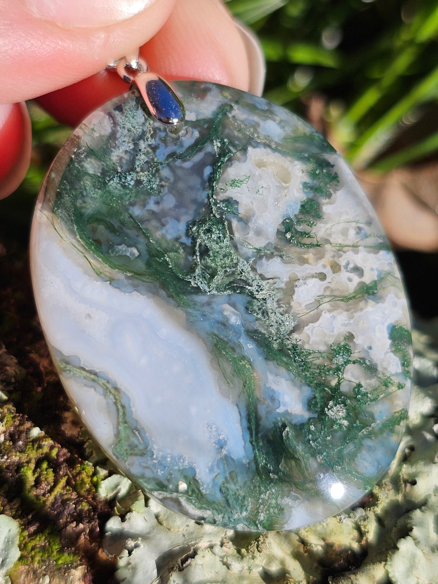 Pendentif en Agate mousse n°6