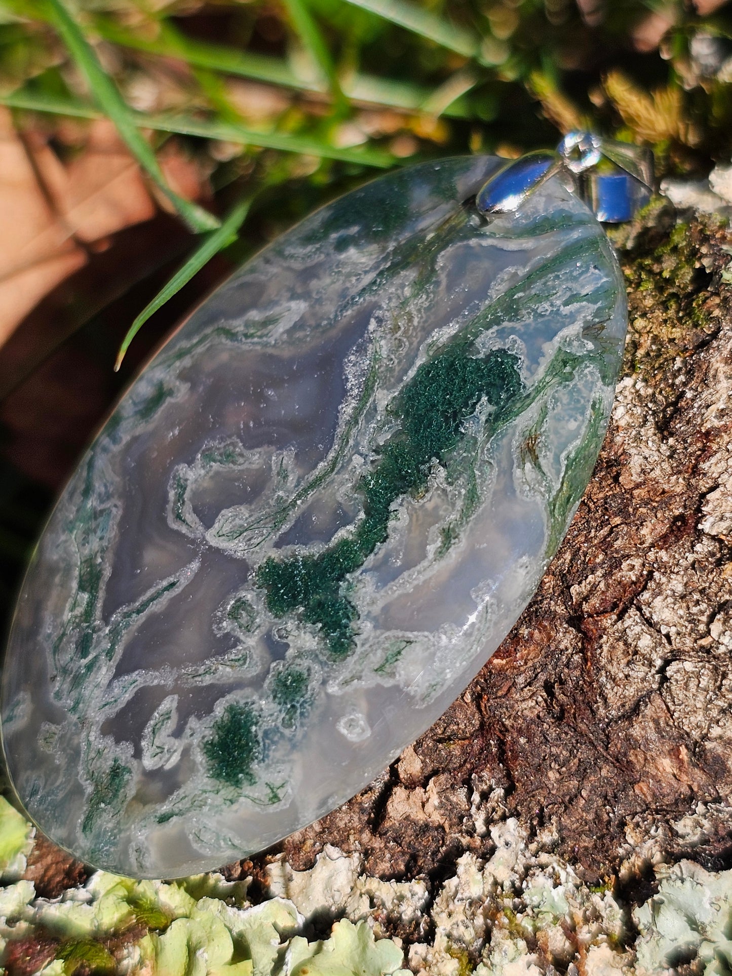 Pendentif en Agate mousse n°7