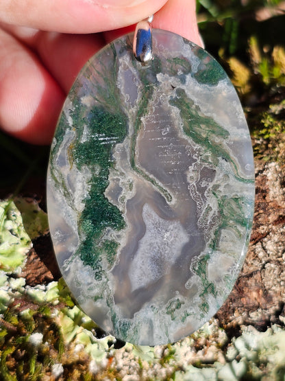 Pendentif en Agate mousse n°7