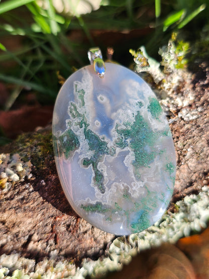 Pendentif en Agate mousse n°8