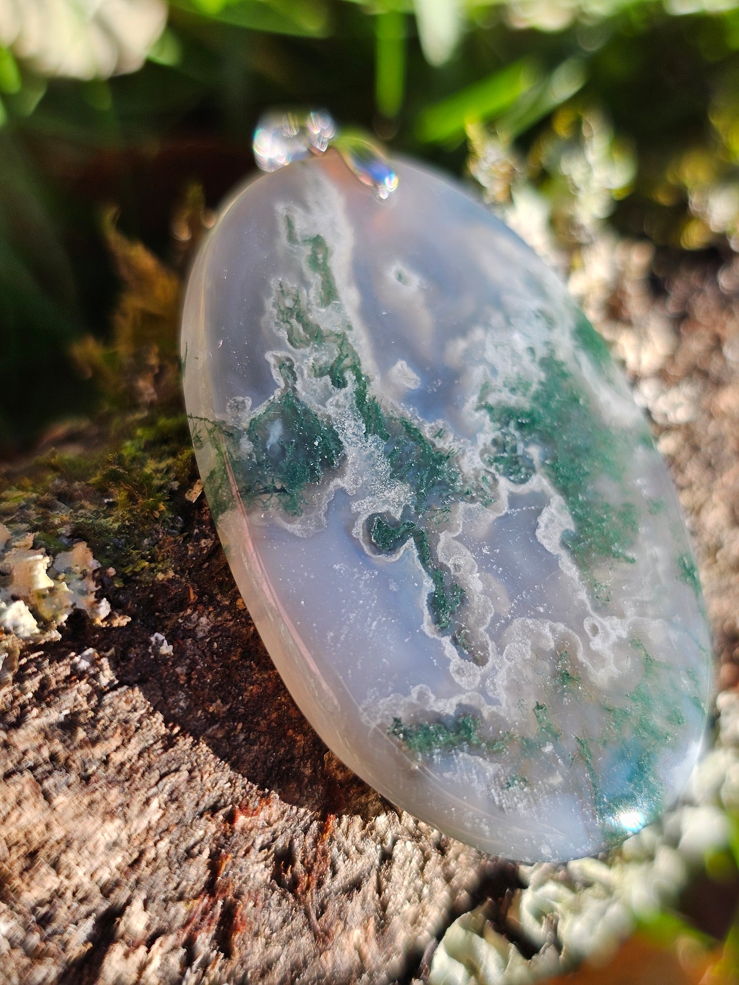 Pendentif en Agate mousse n°8