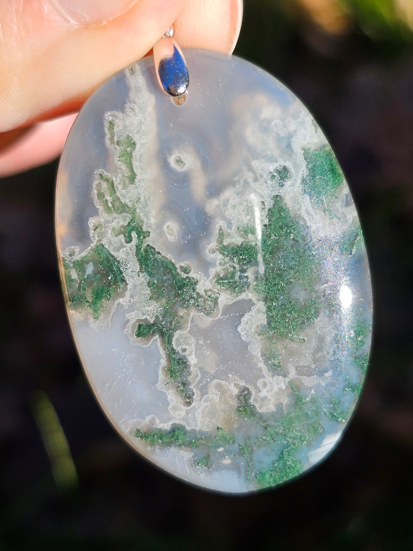 Pendentif en Agate mousse n°8