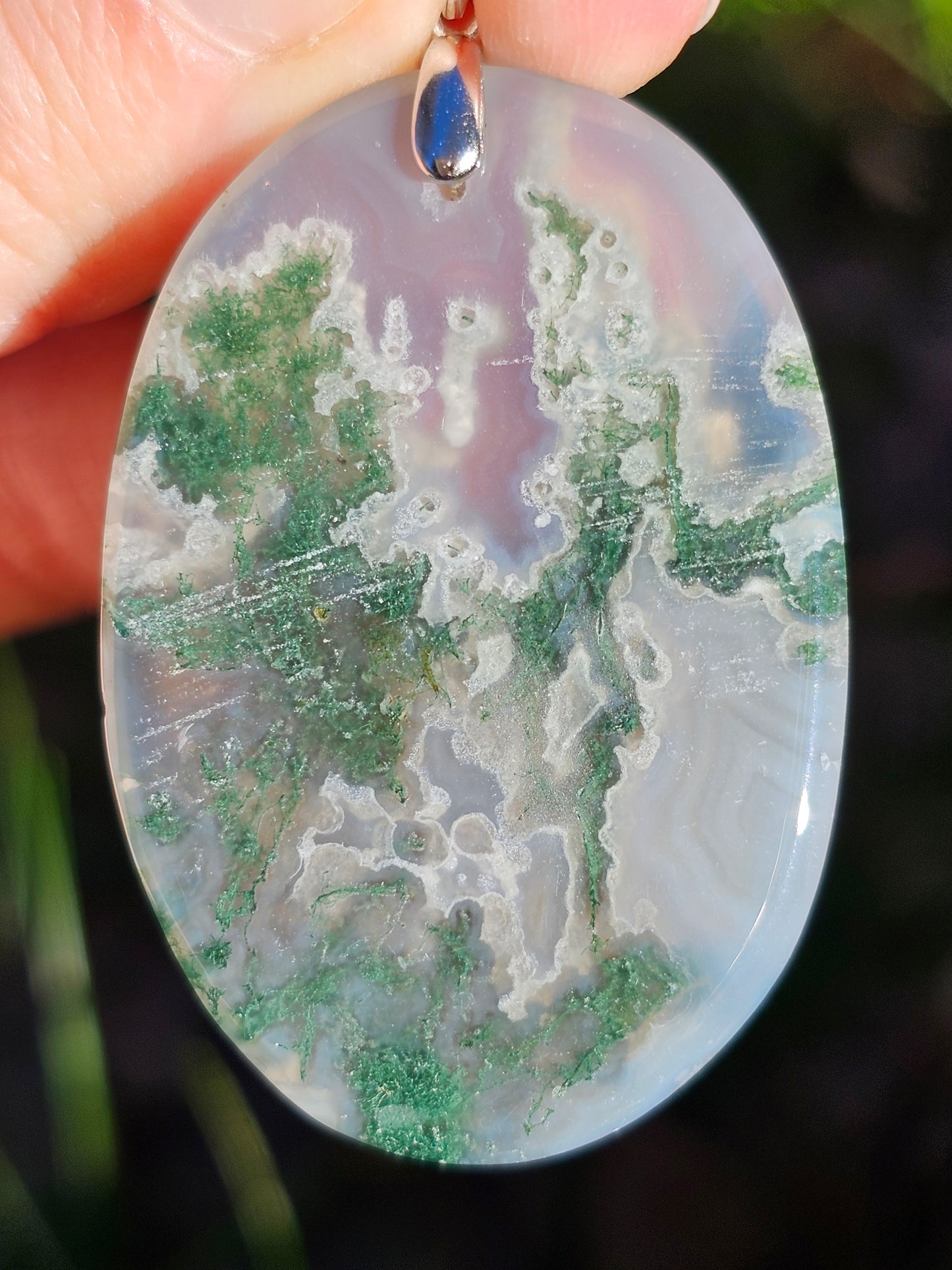 Pendentif en Agate mousse n°8