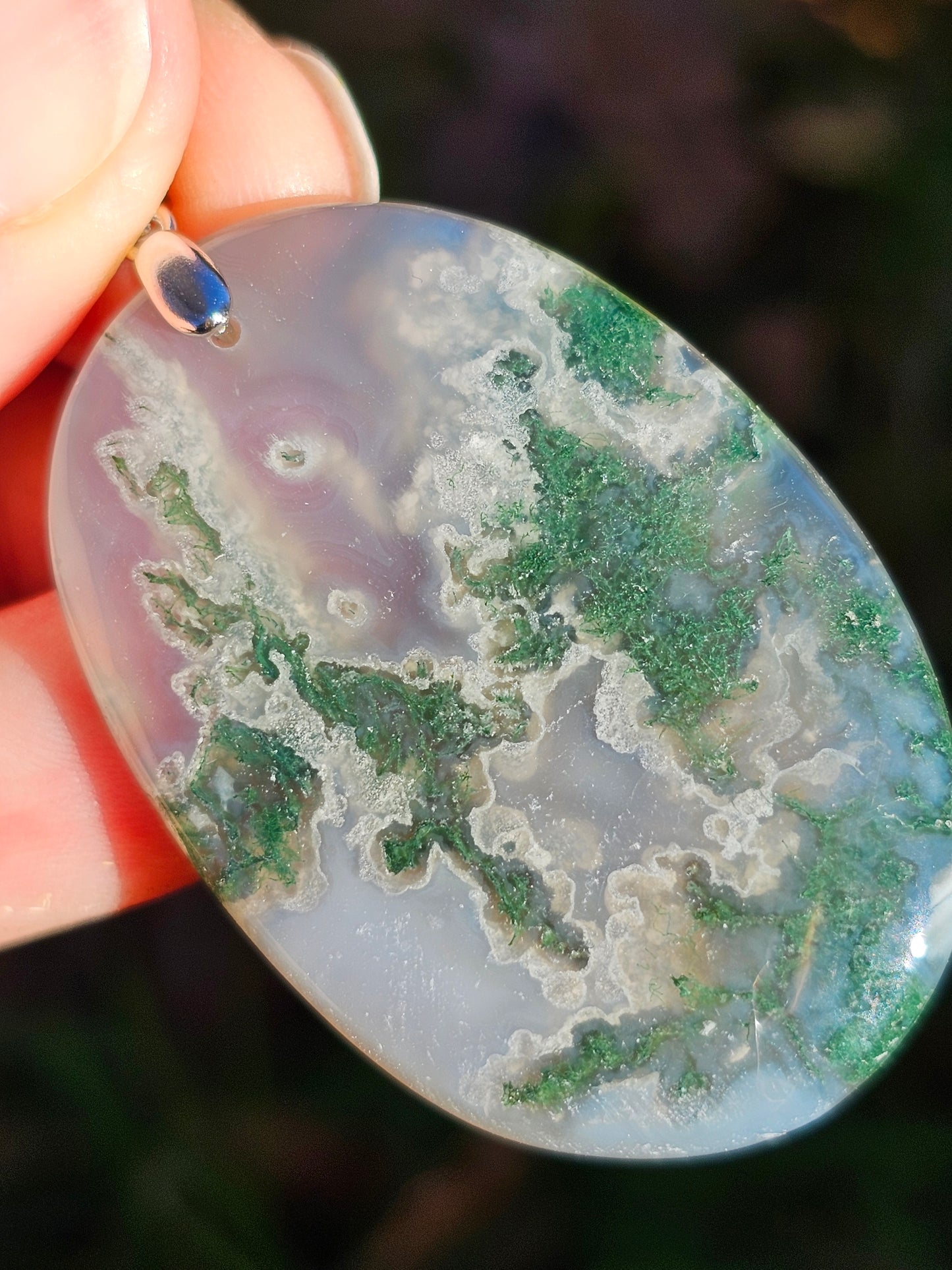 Pendentif en Agate mousse n°8