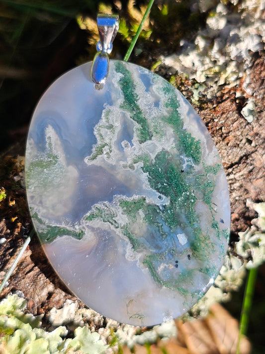 Pendentif en Agate mousse n°10