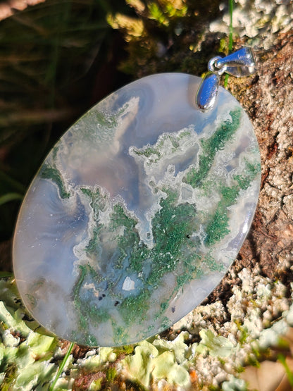 Pendentif en Agate mousse n°10