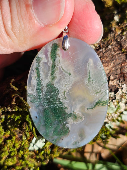 Pendentif en Agate mousse n°10