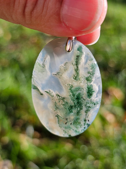 Pendentif en Agate mousse n°10