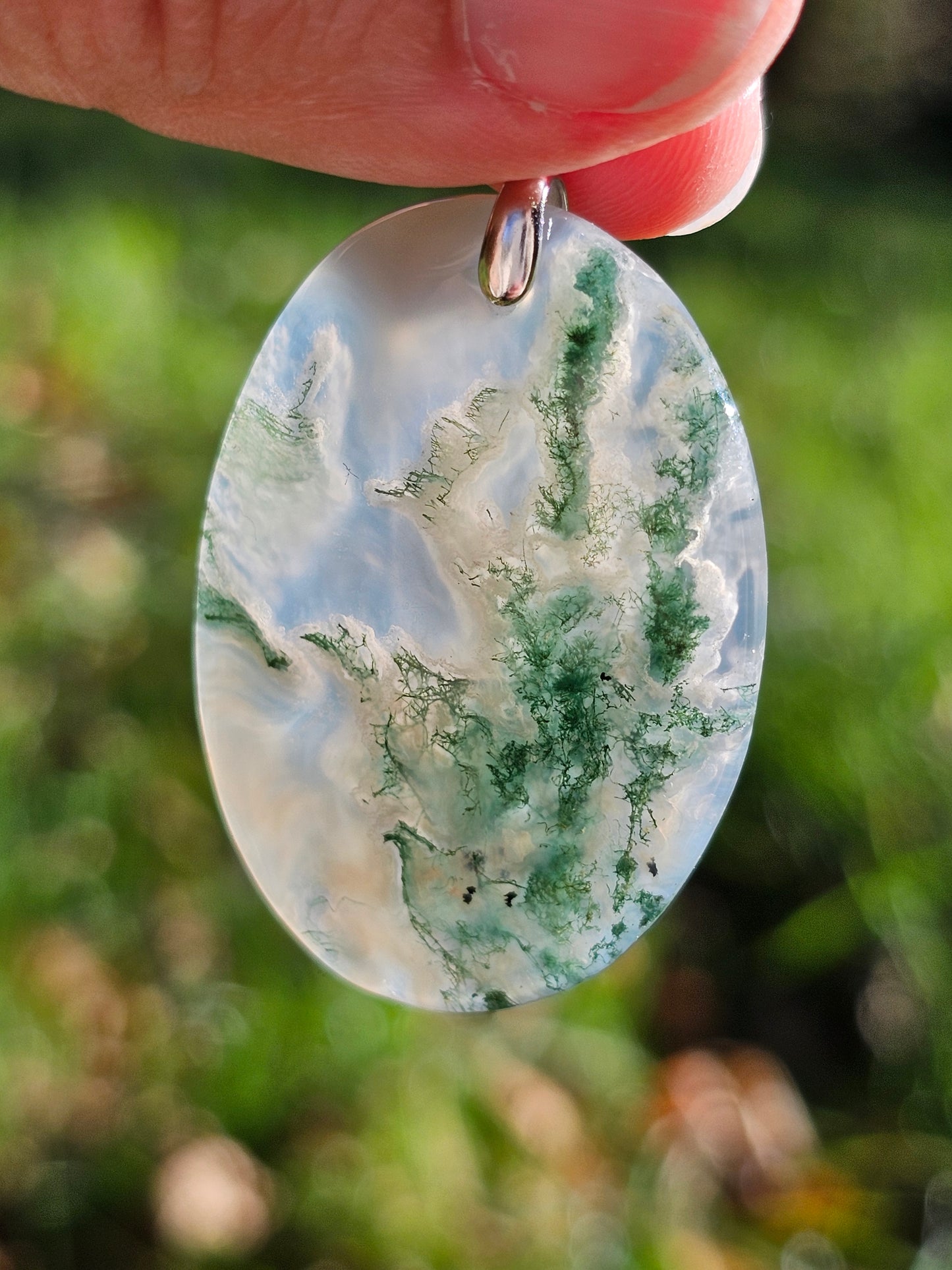 Pendentif en Agate mousse n°10