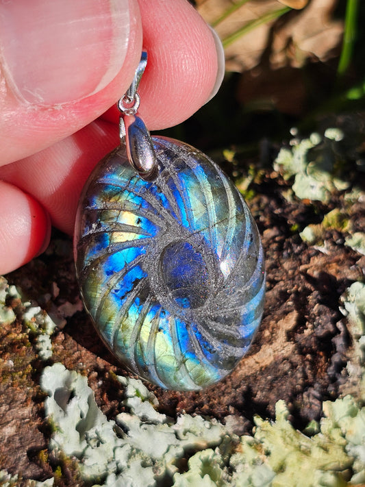 Pendentif Labradorite sculptée n°5