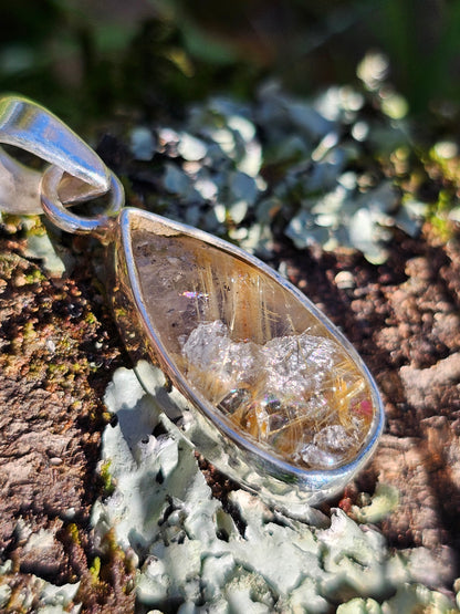 Pendentif en Rutile Hématite