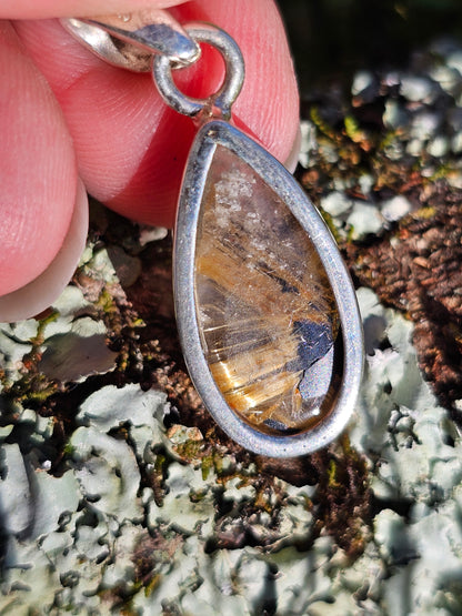 Pendentif en Rutile Hématite